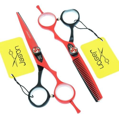 Jason 6 inch Professional Hairdressing Cutting Scissors Barber Salon Hair Thinning Shears Japanese Steel Haircut Tools A0103D