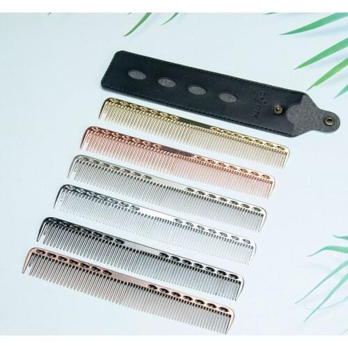 Professional Small Space Aluminuml Hair Comb Hairdressing Combs Hair Cutting Dying Combs for Hair Barber Tools Salon Accessories