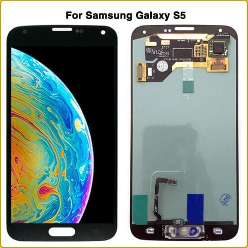 Tested LCD For SAMSUNG Galaxy S5 G900F G900H LCD Display Touch Screen Panel Digitizer Assembly Replacement