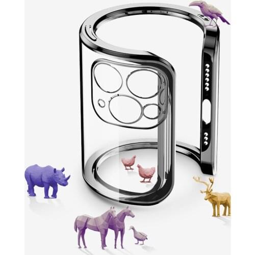 Luxury Transparent Square Frame Plating Case for iPhone 12 11 Pro Max Mini IPhone X Xs Xr 7 8 Plus SE 2020 Soft TPU Clear Cover