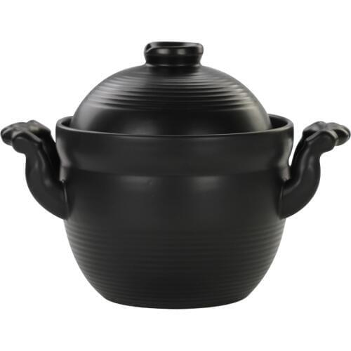 Christmas Omer 3.2L double cover health rice cooker casserole stew soup pot soup pot stew fire ceramic stone pot