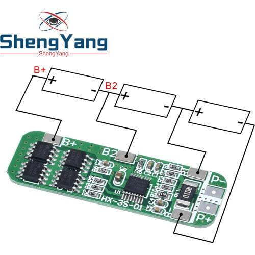 ShengYang 1PCS 3S 6A Li-ion Lithium Battery 18650 Charger Protection Board Module 10.8V 11.1V 12.6V Wholesale