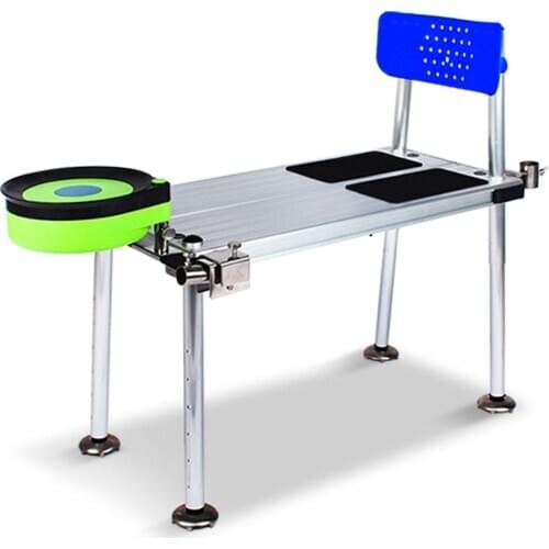 Fishing Chair with Backrest Multi-Function Folding Table Chair Portable Aluminum Fishing Camping Chair Platform Seat Bait Plate
