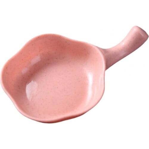 Seasoning Plate Flower Shape with Handle Small Size Plates Easy Use Portable Serving Saucers Bowl Sauce Plate