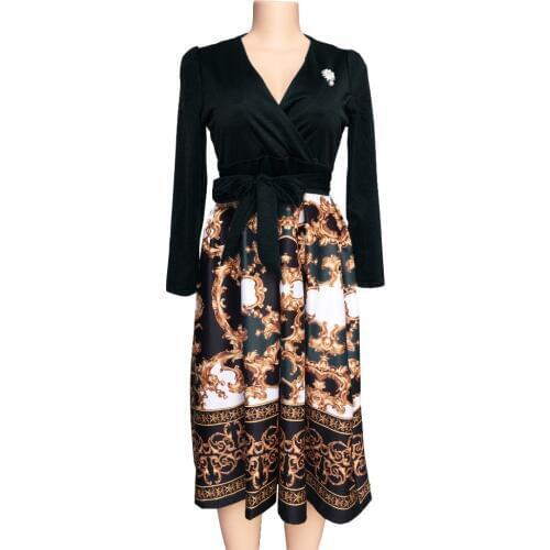 Tilapia fashion women summer solid dress sexy V-neck empire dashiki dress