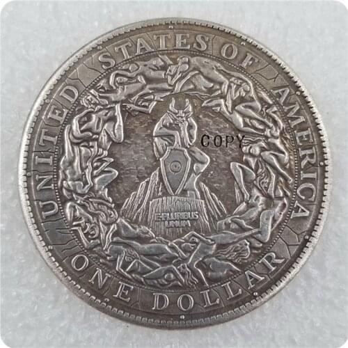 Type #1_Hobo Nickel Coin 1897-P Morgan Dollar COIN COPY FREE SHIPPING