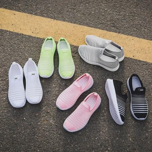 Summer Net Shoes Womens New Small White Net Face Breathable One Foot Pedal Womens Shoes Versatile Casual Shoes Womens Canvas