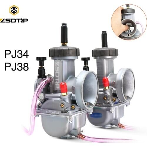 ZSDTRP Universal Motorcycle For Keihin Fuel PJ34 34mm Carburetor For 2 Stroke Engines ATV Offroad For Keihin PJ34 Carburetor