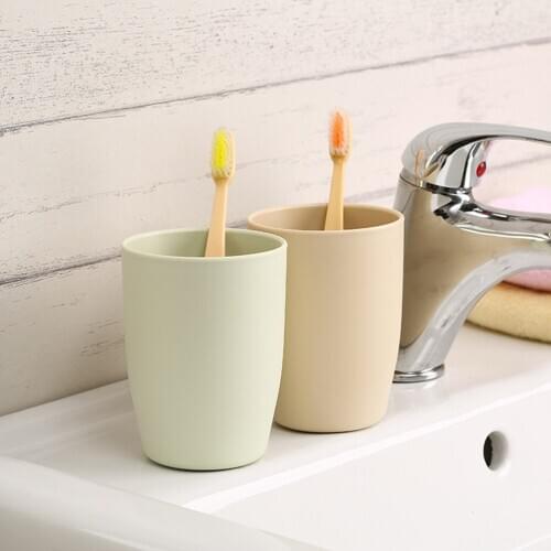 Bathroom Japanese-style Eco-friendly Thick Circular Cups Toothbrush Holder Cup PP Rinsing Cup Wash Tooth Mug Sanitary Ware