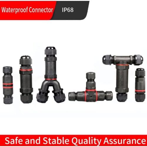 IP68 Waterproof Connector 2/3/4/5 Pin Electrical Terminal Adapter Wire Connector Screw Pin connector LEDLight Outdoor Connection