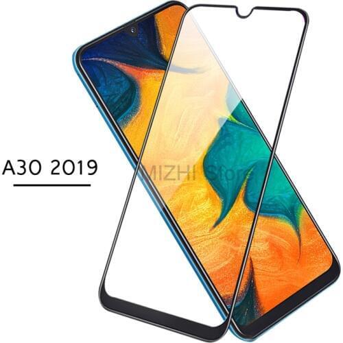 Full cover for samsung a30 2019 screen protector tempered glas on for samsung galaxy a30 a 30 30a a305f 6.4 inch case film