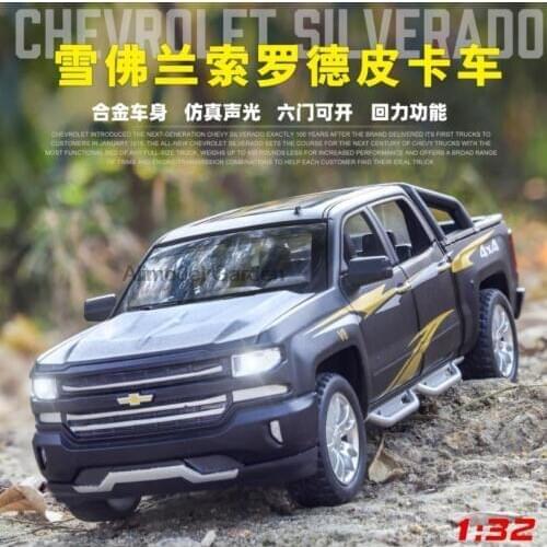 1:32 HX CHEVROLET Pickup Truck Toy Car Metal Toy Diecasts & Toy Vehicles Car Model High Simulation Car Toys For Children