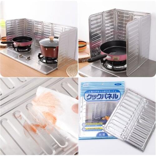 1pc Kitchen Oil Splash Guard 33.1*12.7 Inch Aluminum Foil Kitchen Tool Cooking And Frying Splash Guard