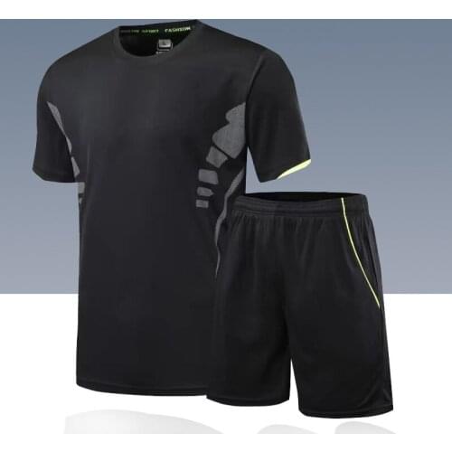 2 Pcs/Set Mens Tracksuit Gym Fitness badminton Sports Suit Clothes Running Jogging Sport Wear Exercise Workout set sportswear