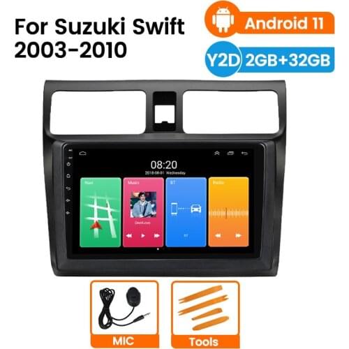 2din Android 11 Multimedia Player For Suzuki Swift 2003-2005 2006 2007 2008-2010 Car Radio Navigation GPS 2 Din Mirror Lin-K DVD