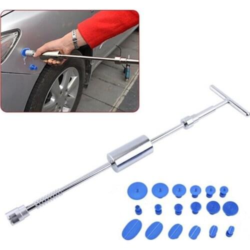 80% Hot Sales!! Car Paintless Dent Repair Removal T-Bar Slide Hammer with 18 Glue Puller Tabs