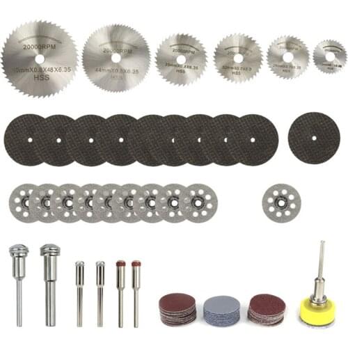 83Pcs Cutting Wheel Set 1/8 Inch Handle Diamond Cutting Wheel, Mini HSS Saw Blade, Resin Cutting Disc Combined Tool Holder Kit