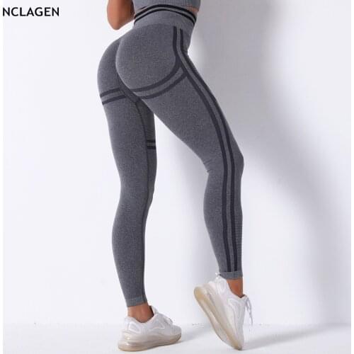 Running Seamless Leggings Women High Waist Elastic Yoga Pants Squat Proof Fitness Tights Peach Hip Lifting Exercise GYM Capris