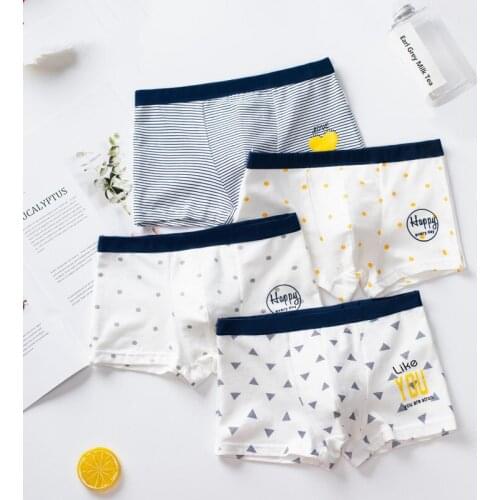 Nan Ji brand boy underwear cartoon child shorts baby boy toddler boxer striped teenager cotton underwear