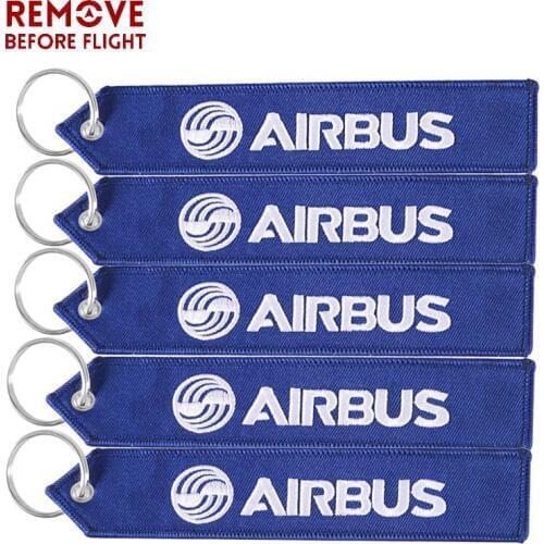 AIRBUS Keychain Car Embroidery A320 Aviation Key Ring Chain for Aviation Gift Strap Lanyard chaveiro llavero moto sleutelhanger