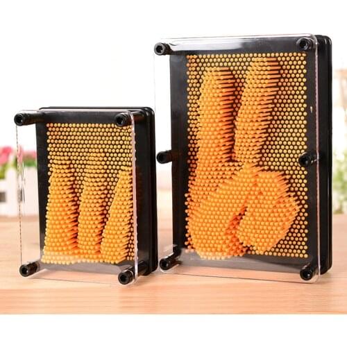 3D Stereo Clone Hand Model Needle Impression Handprint Sculpture Creative Needle Painting Toy Solid Colorful Funny Fingerprint