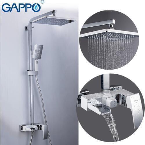 GAPPO Shower Faucet brass bathroom shower set wall mounted massage shower head bath mixer bathroom shower faucet taps