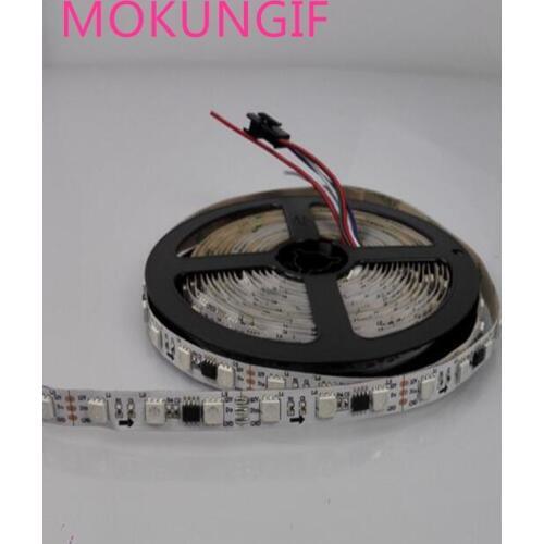 5M 12V WS2818 updated by WS2811 30LEDS/M 60LEDS/M Dream Color 5050 RGB Addressable LED Flexible Strip Light 1 IC control 3 leds