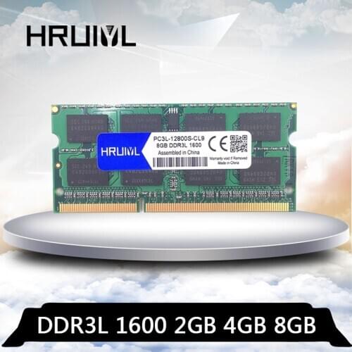 HRUIYLDDR3L 8GB 4GB 2GB 1600MHZ PC3L-12800S Memory 1600 MHz for Laptop so-dimm Ram PC3L 12800 1.35V Notebook sdram Memoria