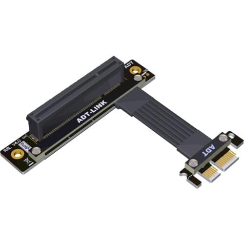 PCIE 4.0 X1 To X8 Extension Cable Transfer Right Angle Straight Network Card Video Capture Card Adapter Expansion PCIE4.0 1x 8x
