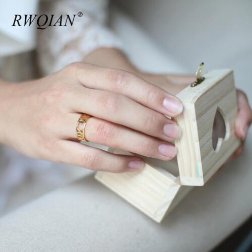 Custom Name Ring Personalized 18K Gold Stainless Steel Rings For Women Girls Wedding Band Custom Letters Initials Ring Jewelry