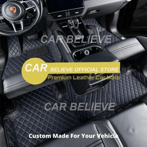 Leather Car Floor mats For KIA RIO 4 K2 2019 2018 2017 Carpets Rugs Pads Accessories