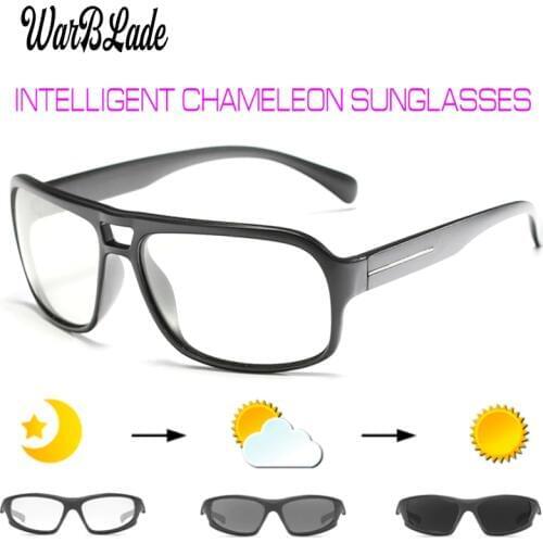 2019 Men Polarized Sun Glasses Photochromic Sunglasses Male HD Driving Goggles UV400 Chameleon Day Night Driving Goggles Gafas