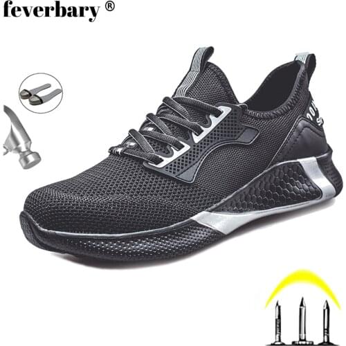 Men Women Work Safety Shoes Breathable Anti-Smashing Steel Toe Cap Puncture Proof Work Shoes