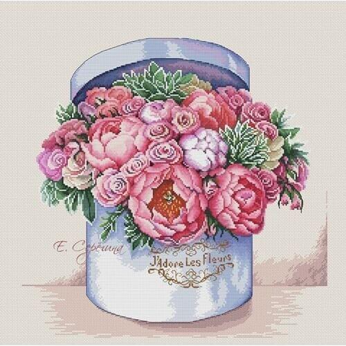 6-MM Counted Cross Stitch Kit Fan blowing a fan Handmade Needlework For Embroidery 14ct Cross Stitch Scorpion in the box