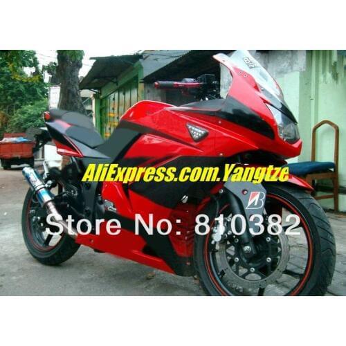 Injection mold Fairing kit for KAWASAKI Ninja ZX250R 08 09 10 11 12 ZX-250R ZX 250R EX250 2008 2012 ABS Red black Fairings set