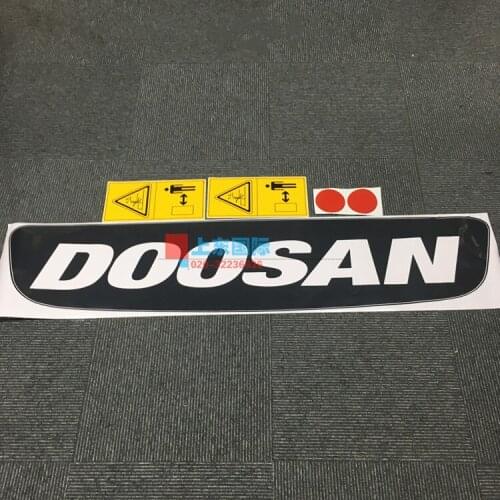 Free shipping for Doosan Daewoo DH225-7 New and Old Counterweight Sticker Back Cover Sticker Decal Color Bar excavator parts