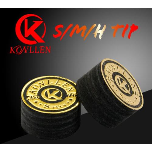 KONLLEN Billiards Cue Tip 14mm S/M/H Hardness Multi-Layers Pool Cue Tip 9 Layers of Pig Skin Cue Stick Tip Billiard Accessories