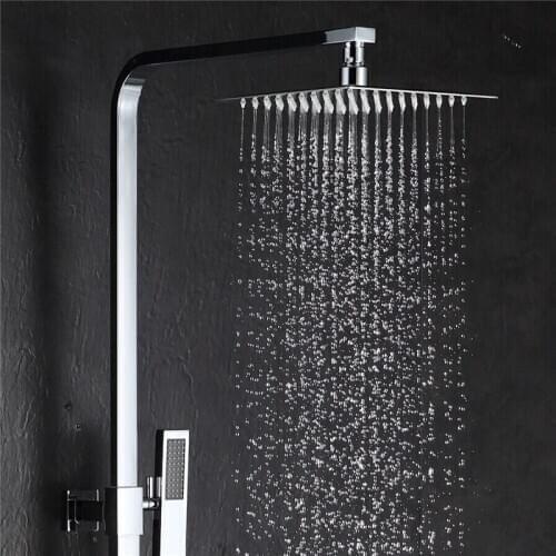Rainfall Shower Head Stainless Steel Ultra-thin Showerheads 20x20cm 8inch Square Rain Shower Bathroom Top Thin Sprayer