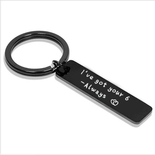New stainless steel custom straight bar gifts police graduation keychain gift manufacturers