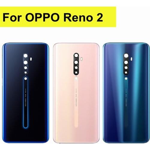 NEW 6.5 inch For Oppo Reno2 Reno 2 Back Battery Cover Door RENO 2 Housing case Rear Glass lens parts for OPPO Reno 2 Back Cover