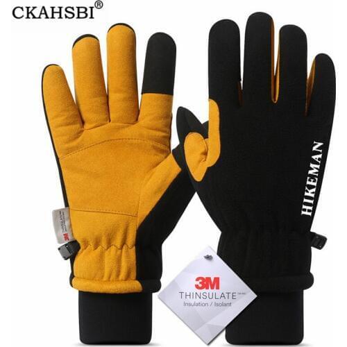 CKAHSBI Snowboard Touched Screen Gloves Snow Motorcycle Warm Mittens Thermal Men Winter Skiing Fleece Bike Waterproof Ski Gloves