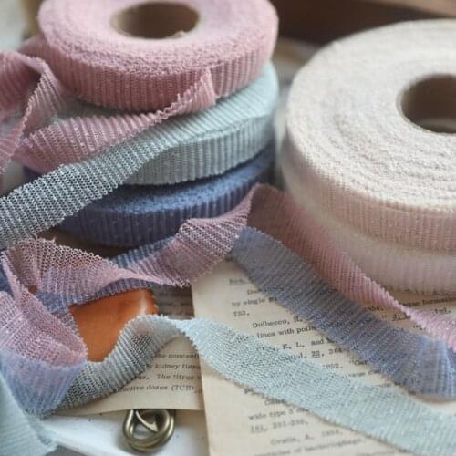 2 Meters/lot Width 2 5cm Colors Pleated Polyester Ruffle Trim Ribbon Fold Lace Collar Applique DIY Dress Garment Sewing Decor