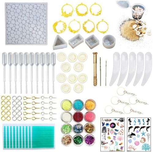 QIAOQIAO DIY Jewelry Casting Molds Tools KIT Water ripple mold reinforced edging Square Silicone Jewelry Resin Molds