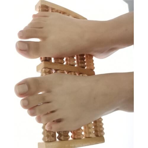 3/5 Raw Wooden Foot Roller Wood Care Massage Reflexology Relax Relief Massager Spa Gift Anti Cellulite Foot Massager Foot Care
