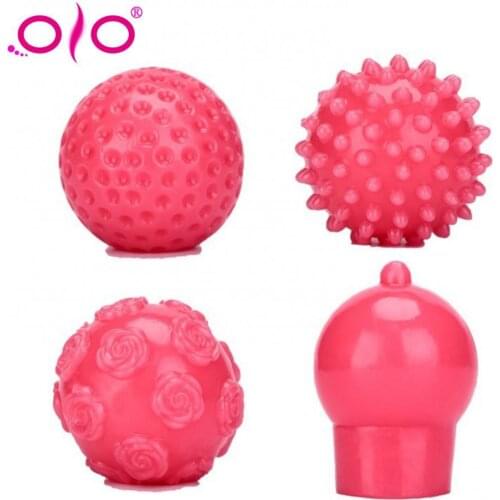 OLO 5 Types Penis Extender Beads Reusable Condom Soft Head Attachment Ball For Aircraft Cup Pock Pussy Trainer Sex Toy For Men