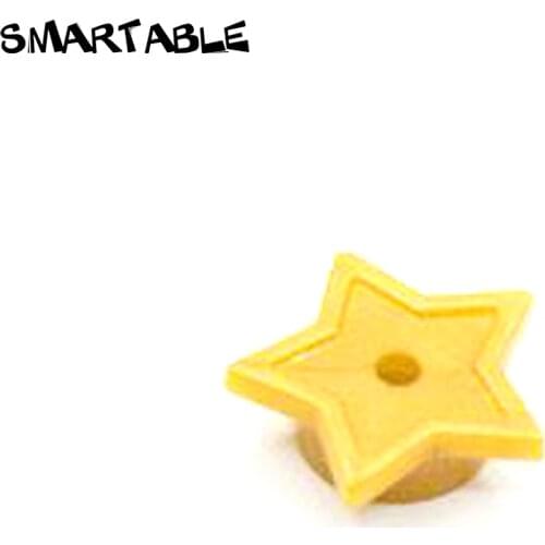 Smartable Plate 1x1 Round with Star Building Blocks Brick MOC Part Toys For Kids Compatible Major Brand 11609/28619 100pcs/Lot
