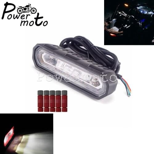 LED 5 IN 1 Red Chase Taillight Brake Stop License Plate Light for Kawasaki Mule 600 Yamaha Viking Wolverine Polaris RZR PRO XP