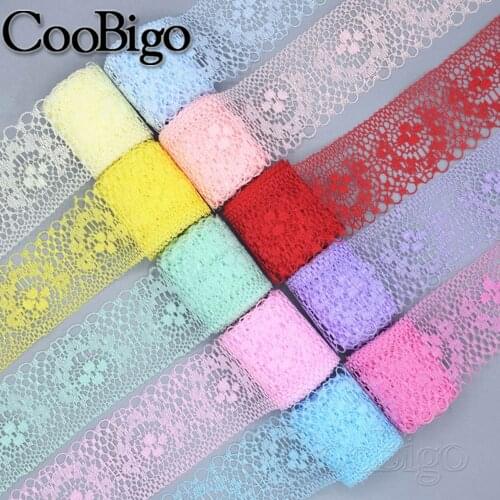 100 Yard/10 Roll Lace Fabric Trim Embroidered Decoration Colorful Lace Ribbon Tape 4cm for DIY Craft Clothing Sewing Accessories