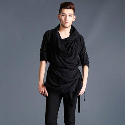 Big yards linen shirt! 2018 The spring and autumn period and the new design men long shirts Mens casual ramie garmen