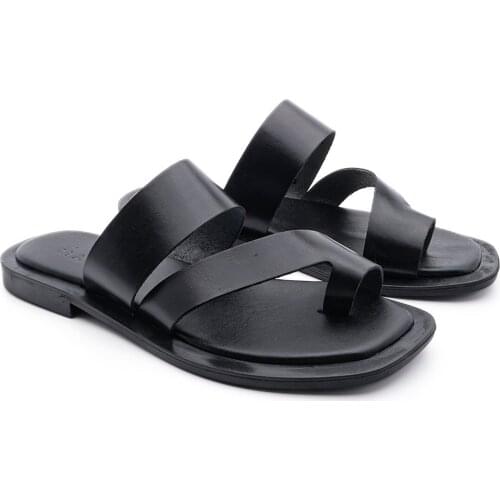 Womens Genuine Leather Flip Flops Mara - Womens Genuine Leather Sandals Shoes for Women, Flat Women Shoes Women Sandal Summer